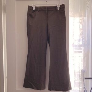 Brown Express Editor Wide Leg dress pants small 4 short petite neutral office